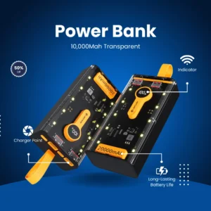 Power Bank 10,000Mah Transparent